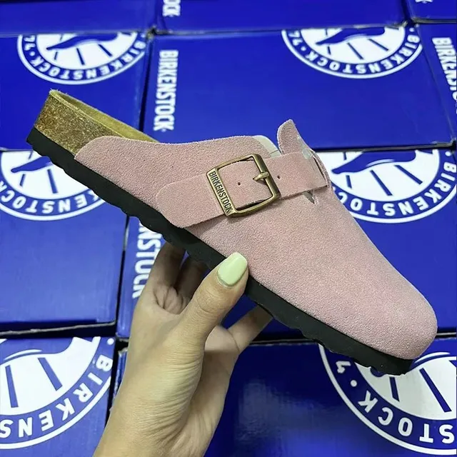 粉色单扣绒面