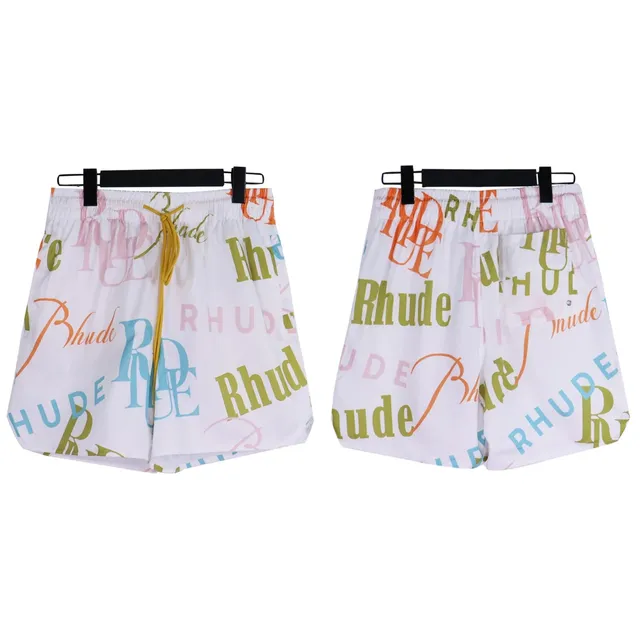 Rhude Logo Print Shorts Multicolor Logo All-Over