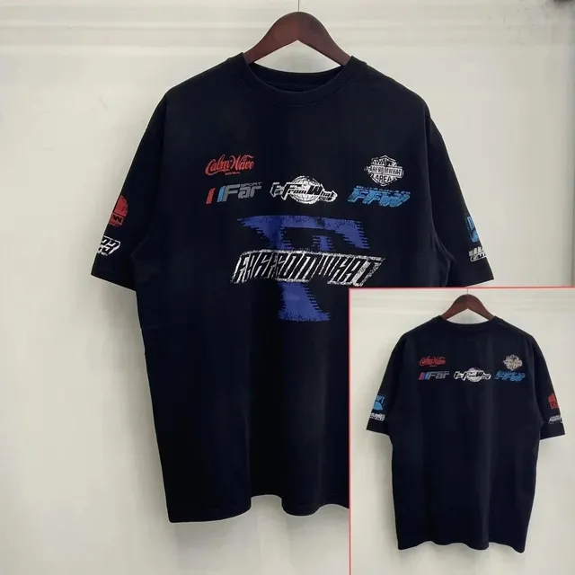 Corteiz × Harley-Davidson Graphic Tee Multi-Logo Patchwork