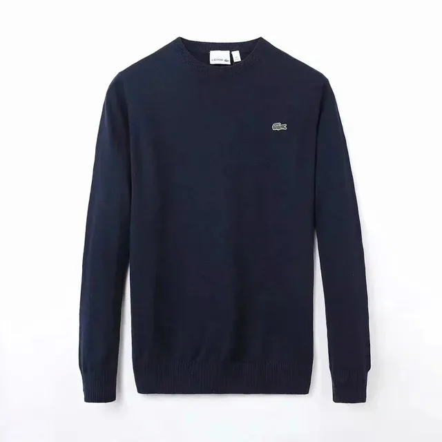 Lacoste Crewneck Sweater Classic Croc Logo Navy