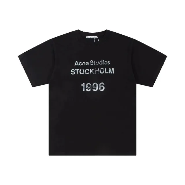 Acne Studios Stockholm 1996 Tee Distressed Logo Print