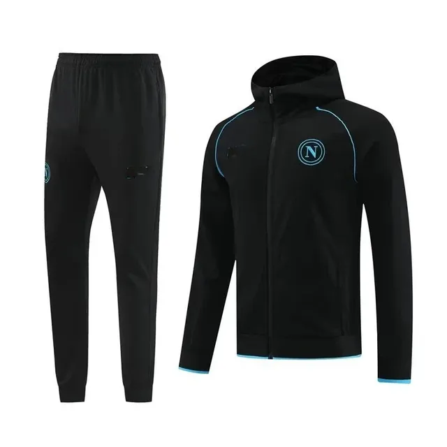 Napoli × Adidas Training Set Black with Light Blue Accents