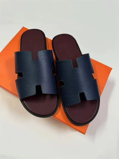 Burgundy + dark blue palm print