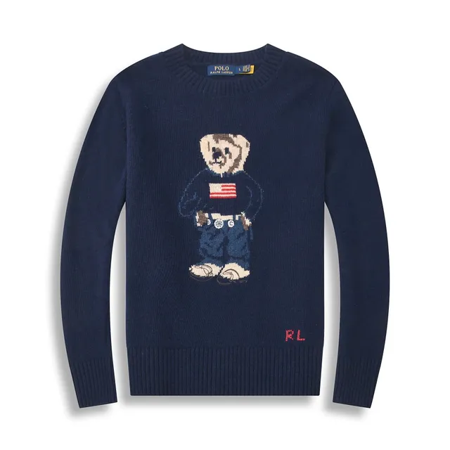 Polo Ralph Lauren Polo Bear Sweater Navy with Embroidered Bear