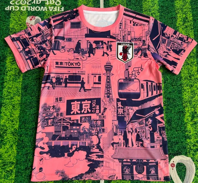 Japan National Team Jersey Tokyo Cityscape Print
