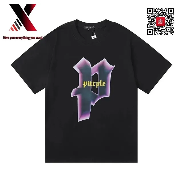 Purple Brand Graphic Tee 3D Logo Print