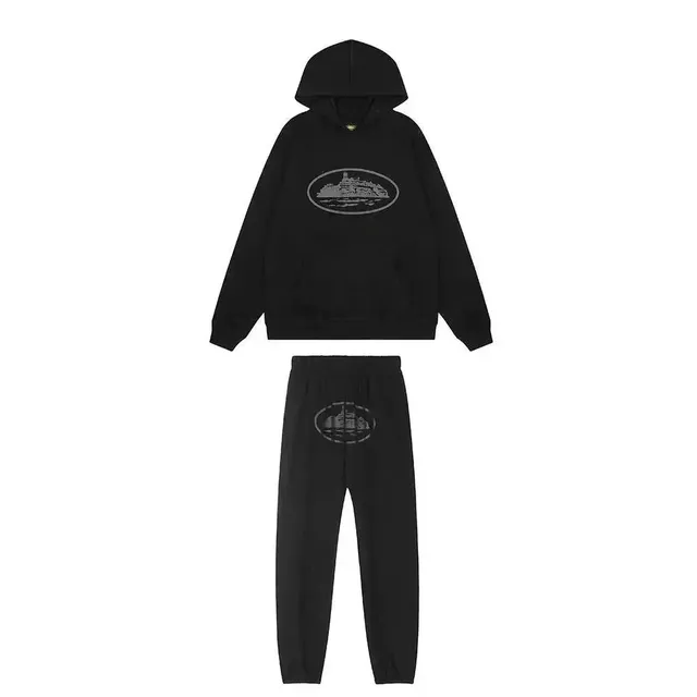 Corteiz Cruise Ship Logo Set Black with Grey Print
