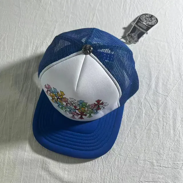 Chrome Hearts Trucker Hat Multi-Flower Cross Print