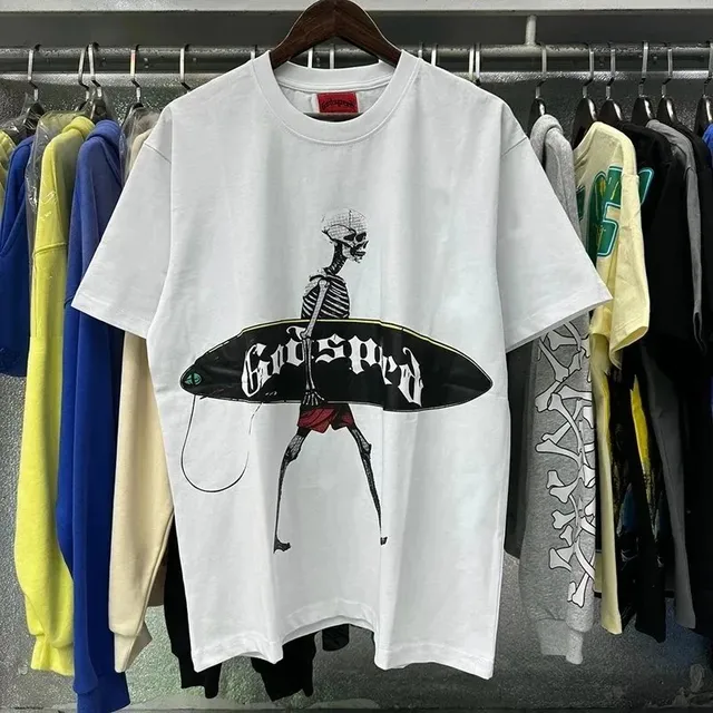 Skeleton Surfboard Tee Godspeed Graphic