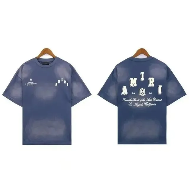 Amiri Graphic Tee Washed Navy