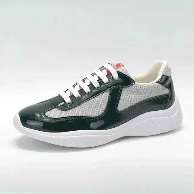Prada Linea Rossa Trainer Glossy Patent & Mesh