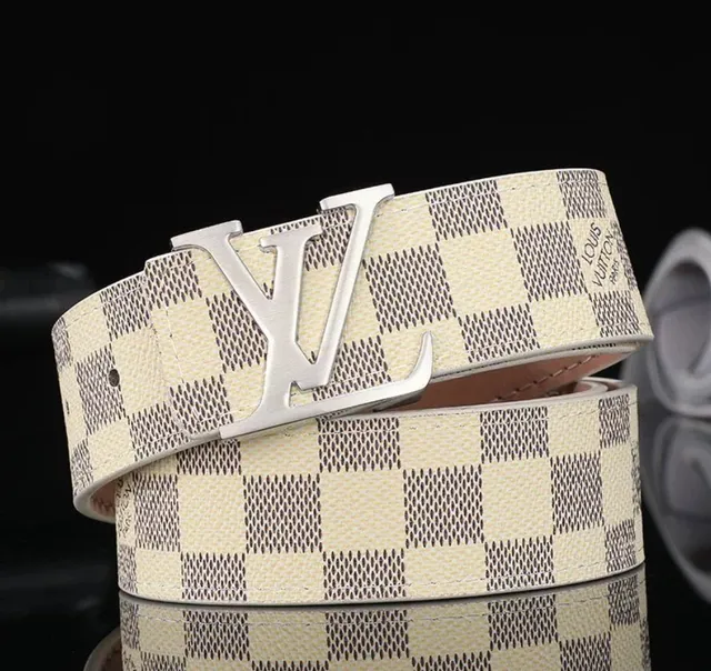 Louis Vuitton Damier Azur Belt LV Initial Buckle