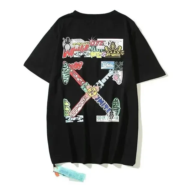 Off-White Graphic Tee Multicolor Logo Print
