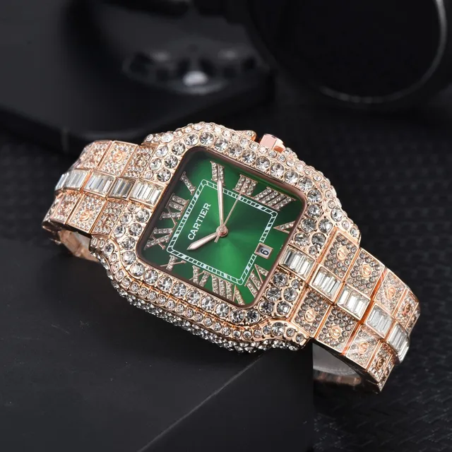 Santos de Cartier Paved with Crystals
