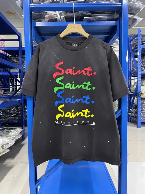 Saint Michael Graphic T-Shirt Saint, Saint, Saint, Mutilated