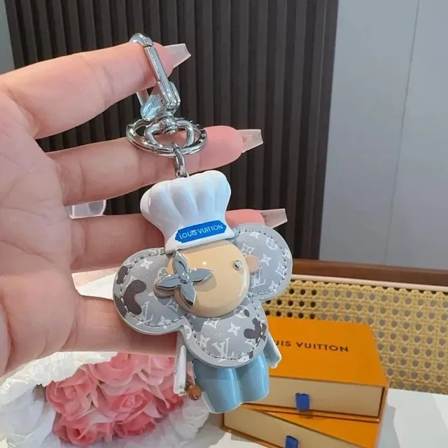 Louis Vuitton Chef Bear Keychain Monogram Canvas