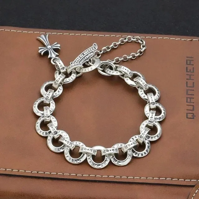 Chrome Hearts Cross Link Bracelet Sterling Silver