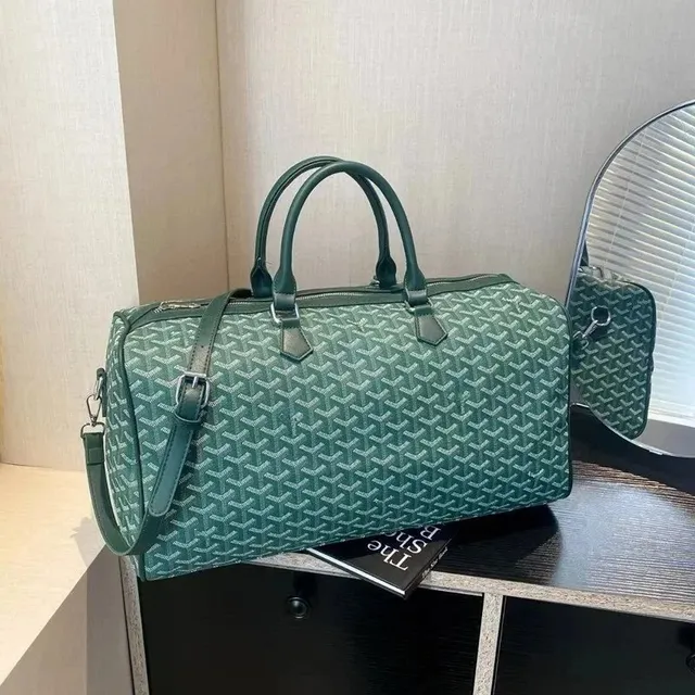 Goyard Saint Louis Duffel Green Goyardine Canvas