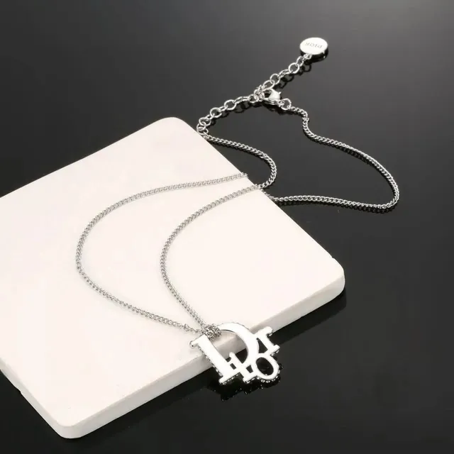 Dior Oblique Necklace Logo Pendant