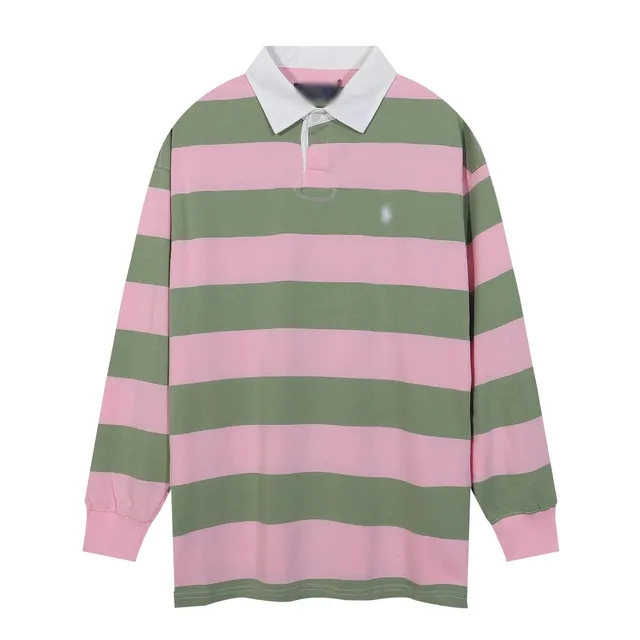 Rugby Polo Pink and Green Stripe