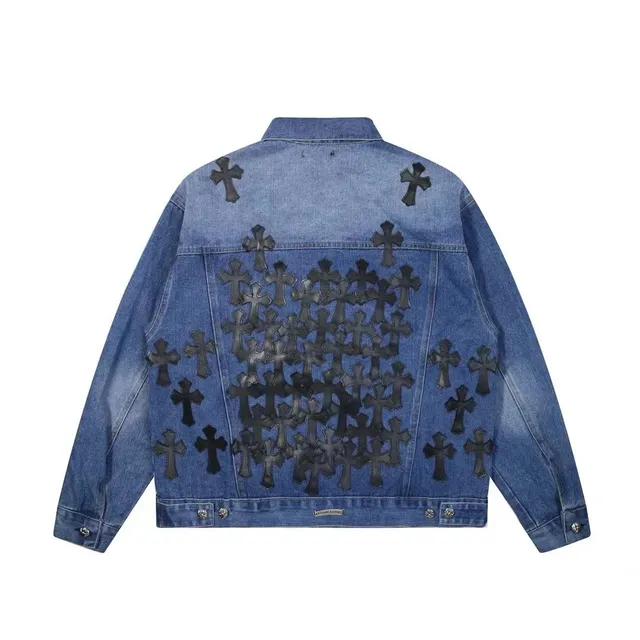 Chrome Hearts Denim Jacket Cross-Embellished