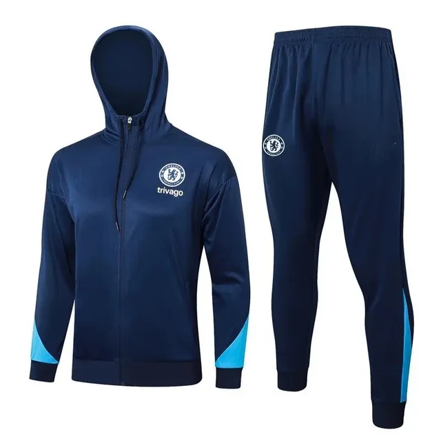 Chelsea Training Tracksuit Navy with Blue Accents