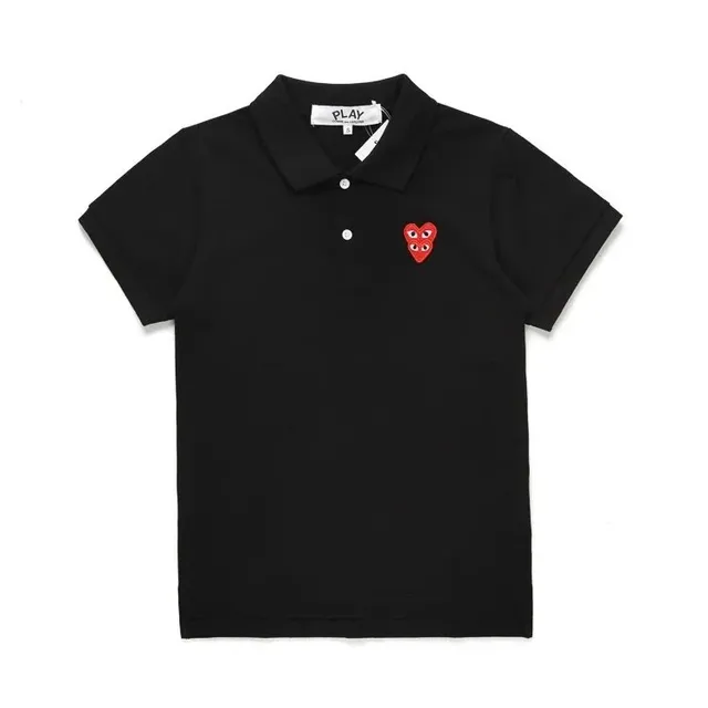 Comme des Garçons Polo Shirt Red Heart Logo