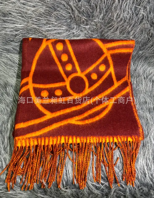 Big Saturn Scarf Orange Red