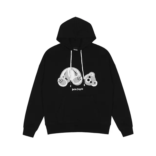 Palm Angels Hoodie Bear Embroidery