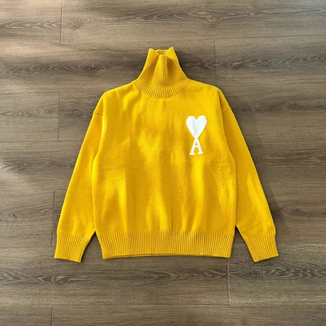 Amiri Turtleneck Sweater Heart Logo