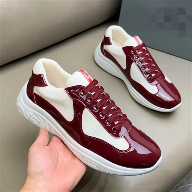 Prada Linea Rossa Sneaker Bicolore Patent