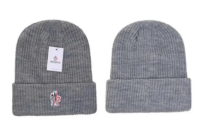 Moncler Beanie Ribbed Knit with Logo Patch