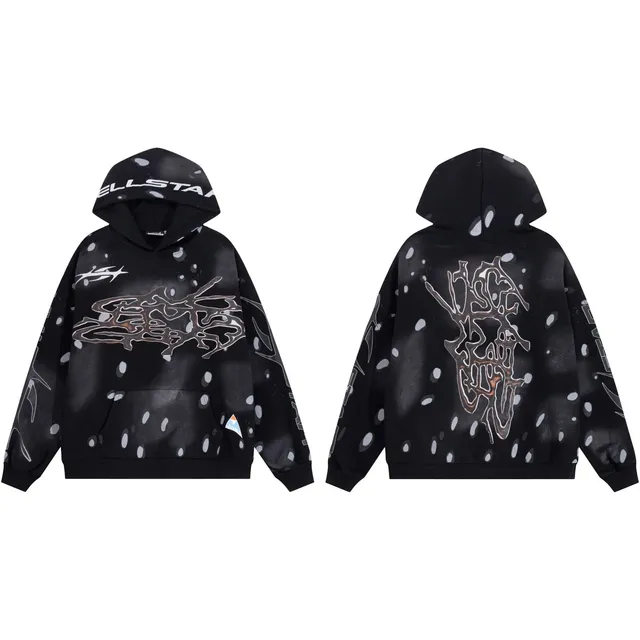 Broken Planet Hoodie Spray Paint Graphic