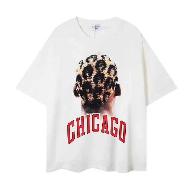 Saint Laurent Graphic T-Shirt Chicago Leopard Print