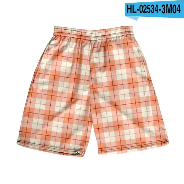 Burberry Plaid Shorts Peach Check