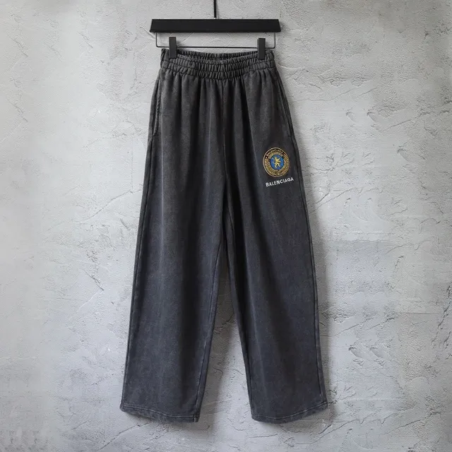 Balenciaga Logo Joggers Washed Grey