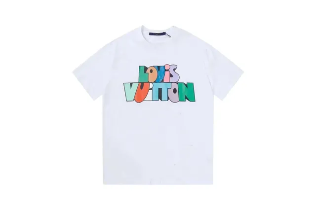 Louis Vuitton T-Shirt Multicolor Logo Print