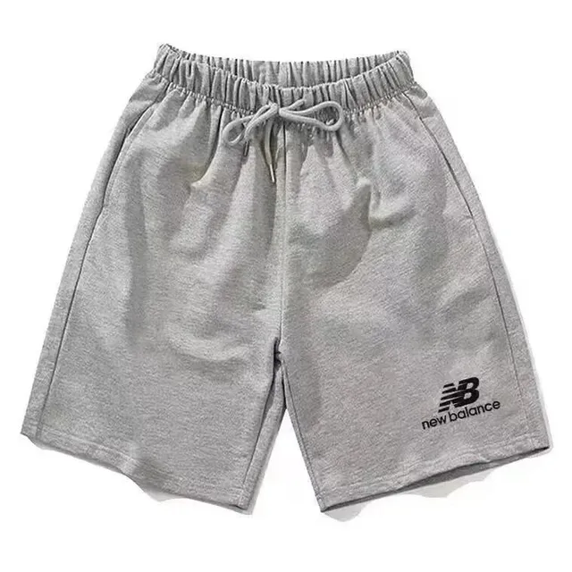 New Balance Logo Shorts Heather Grey
