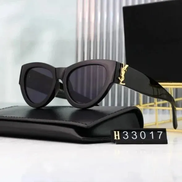 Saint Laurent Cat-Eye Sunglasses Gold Logo