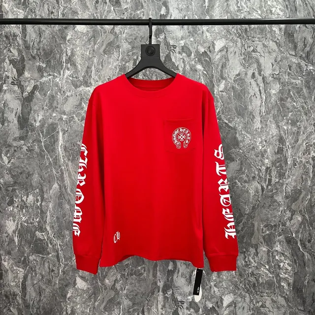 Chrome Hearts Long Sleeve Tee Cross Logo Sleeve