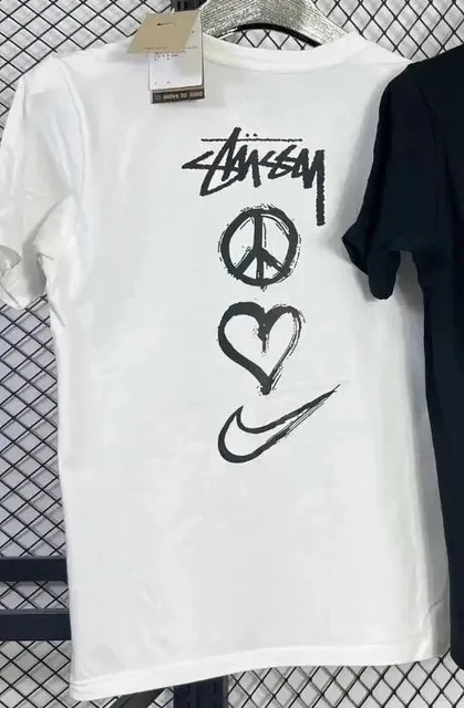 Stüssy × Nike Graphic T-Shirt Peace Heart Swoosh