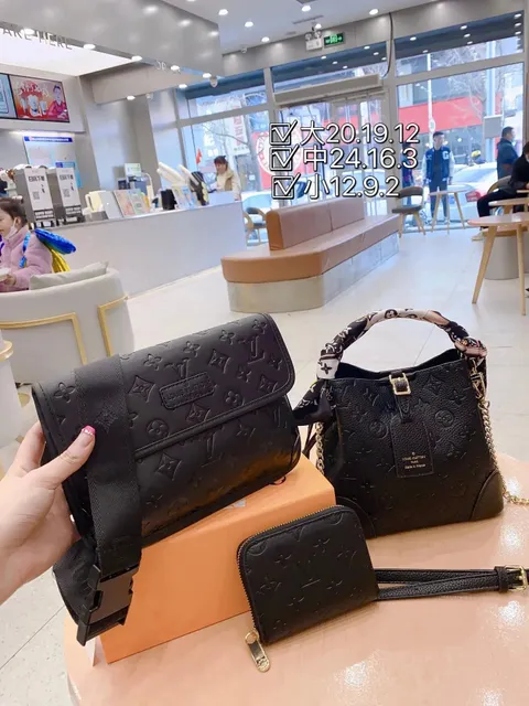 Louis Vuitton Monogram Empreinte Leather Bags Black