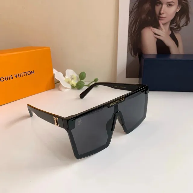 Louis Vuitton Shield Sunglasses Black with Gold Logo