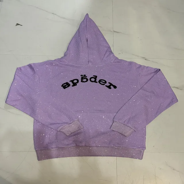 Sp5der Hoodie Glitter Logo