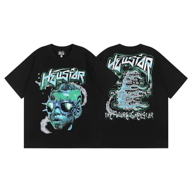 Hellstar Graphic Tee Green Print