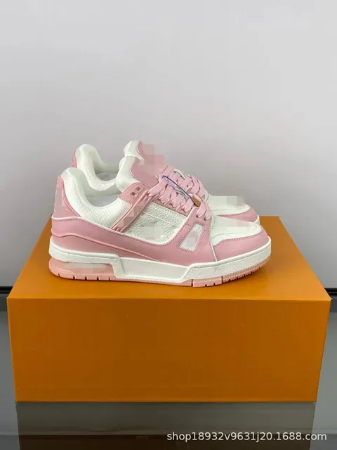 Louis Vuitton LV Trainer Pink and White