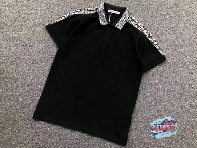 Dior Polo Shirt Oblique Logo Trim