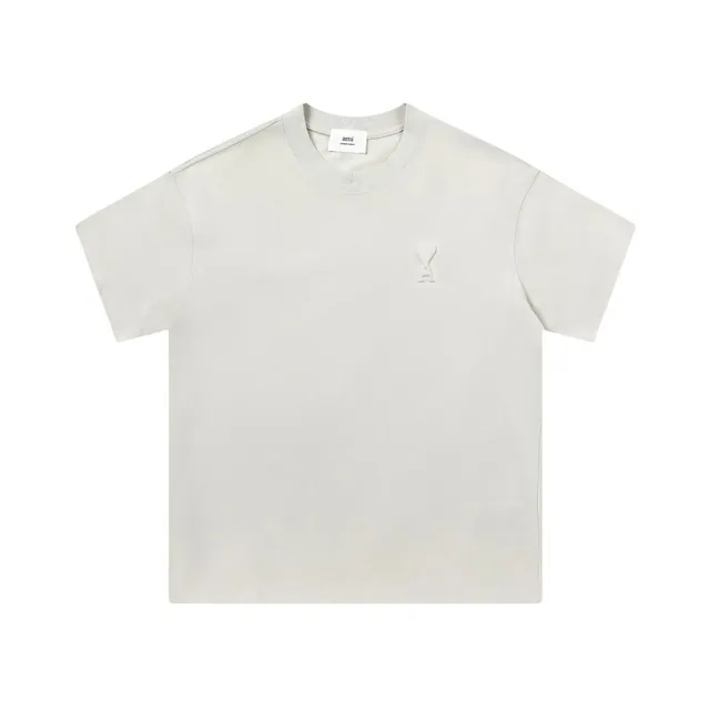 AMI Paris Logo T-Shirt Embroidered Heart A
