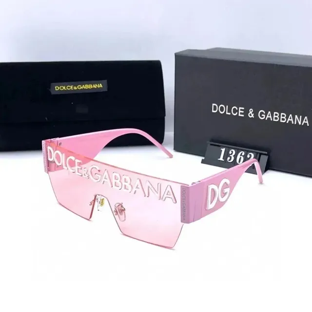 Dolce & Gabbana Shield Sunglasses Pink Logo