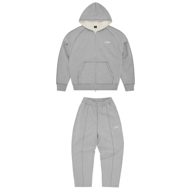 Carhartt WIP Zip-Up Hoodie and Joggers Set Heather Grey